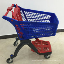 Online Shopping Hand Push Trolley Supermarket All Plastic Shopping Carts